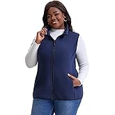 XALADU Women's Plus Size Fleece Vest,1X-5X Warm Soft Fleece Vests for Women