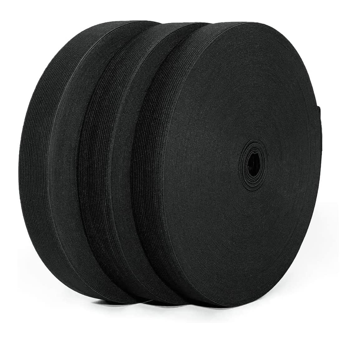 JYC CREATIVE 25 Meters/Elastic Ribbon for Sewing, Choose Color and Thickness, Elastic Rubber for Sewing, Elastic for Clothing and Crafts, Sewing Elastic, White or Black, — image 1