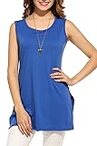 Zeagoo Women's Sleeveless Solid Basic Tunic Tank