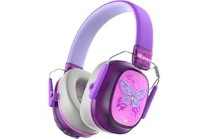 iClever Noise Cancelling Headphones for Kids Adults, Bluetooth Ear Protection with 60H Play Time, Safe Volume 80dBA, Noise Reduction Headphones for Autism Fireworks/Monster Truck, FOCUS