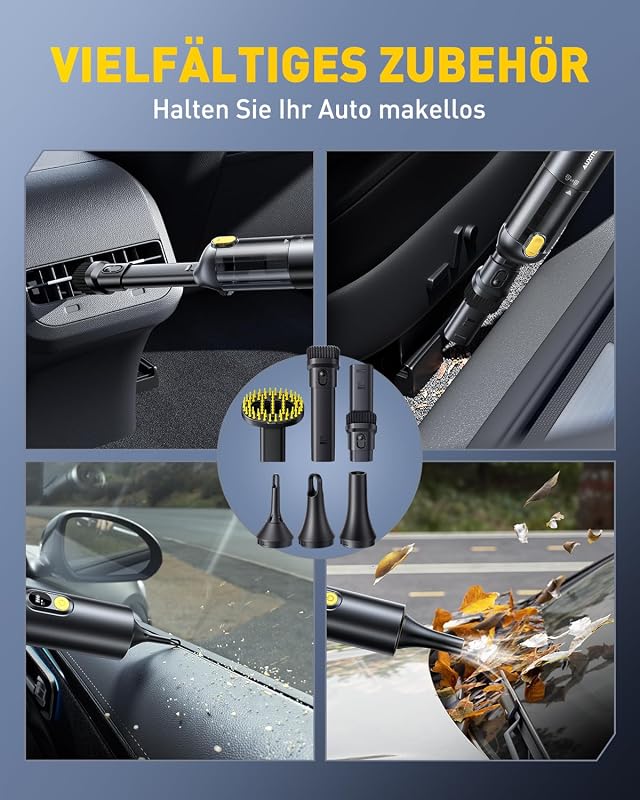 Handstaubsauger Akku,24000Pa,Blas/Saugfunktion,mini staubsauger Auto — Foto 4 von 8