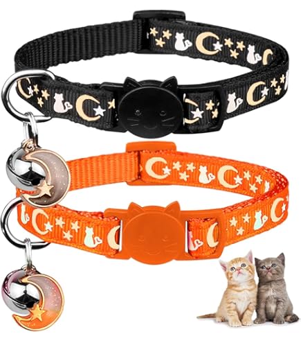 thumbnail image 2 of 3 Pack Cat Collar With Bells Breakaway - Safety Small Kitten Multicolor(Heart 2 of 14