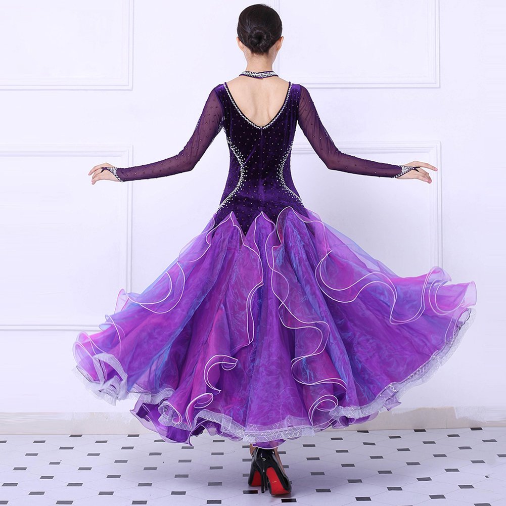 広く裾 ルンバ スタンダード発表会用演出服 ワンピース 紫 フラメンコ ワルツ専用ドレス L レッスン着 Lnight 練習競技着デモ用 モダンダンス L パープル パープル 豪華な社交ダンス衣装 B0795dybtw サンバ 長袖 社交ダンス 定休日以外毎日出荷中 広く裾 ルンバ スタンダード発表会用演出服 ワンピース 紫 フラメンコ ワルツ専用ドレス L レッスン着 Lnight 練習競技着デモ用 モダンダンス L パープル パープル 豪華な社交ダンス衣装 B0795dybtw サンバ 長袖 社交ダンス 定休日以外毎日出荷中