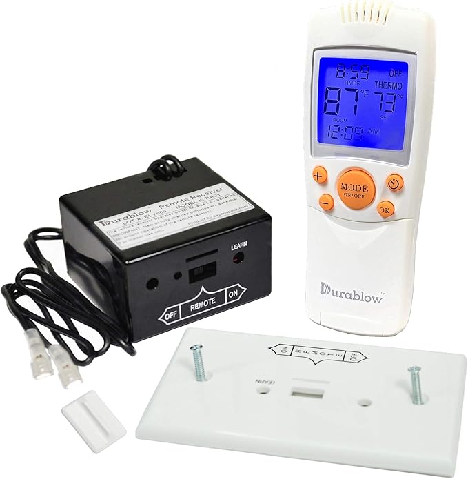 Durablow TR1004 Gas Fire Fireplace On/Off Remote Control Kit + Backlit