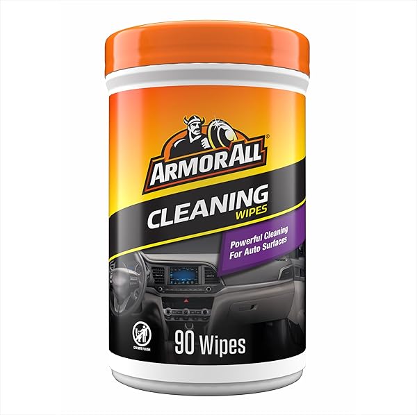 ARMOR ALL CAR CLEANING WIPES, WIPES FOR CAR INTERIOR AND CAR EXTERIOR, 90 WIPES EACH