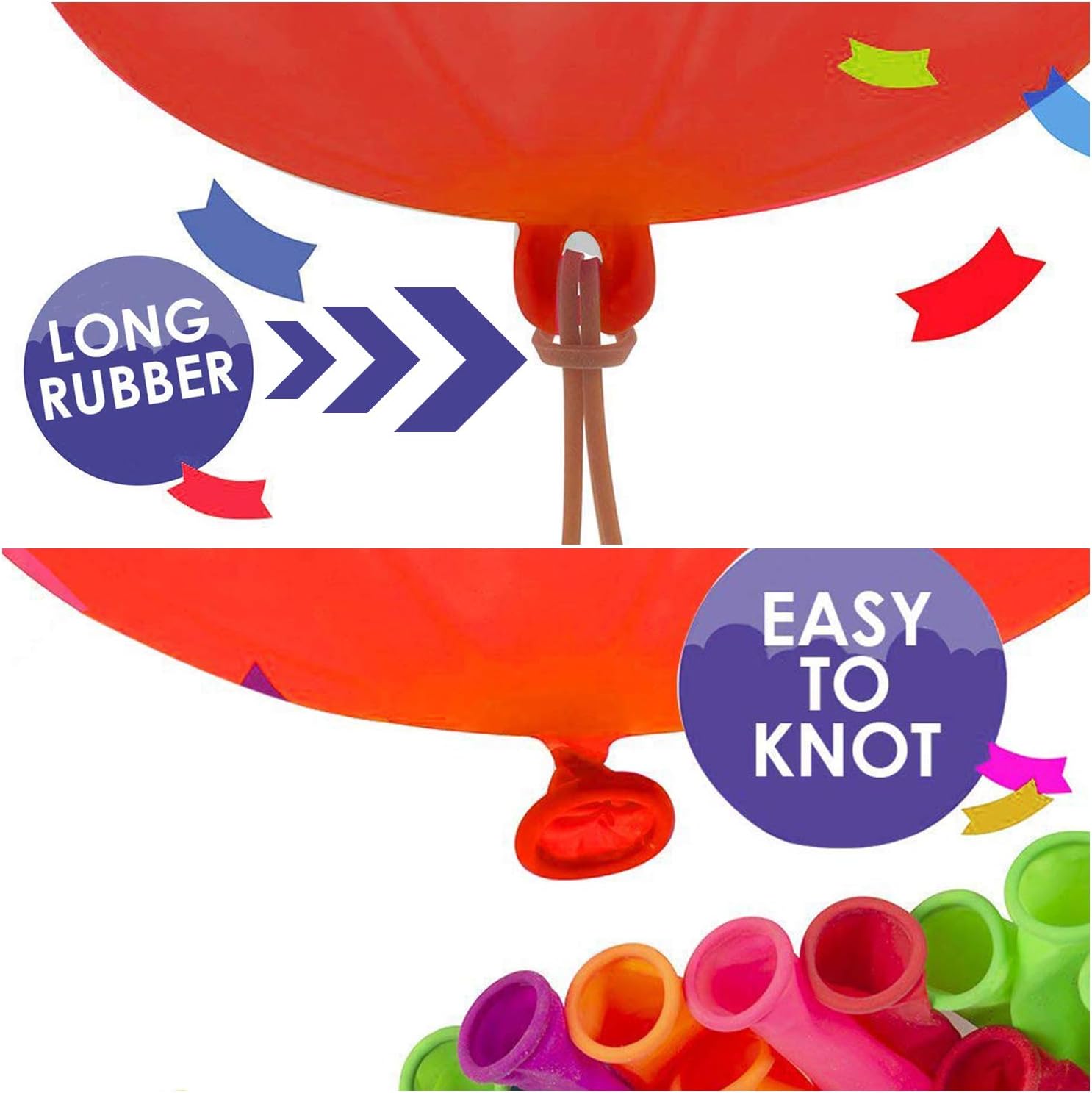 Trimming Shop 10PCS Large Punch Balloons for Kids 12 Inch Thick & Strong Bouncy Balloons with Elastic String - Image 4