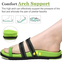 KuaiLu Womens Slides Sandals with Plantar Fasciitis