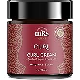 MKS eco Curl, Original Scent - 4 oz - Curl Cream - Define Curls, Eliminate Frizz & Flyaways - Jojoba, Hemp Seed & Moroccan Argan Oil - Vegan & Cruelty Free