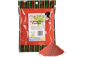 ASIA TRANS & CO. Asia Trans Li Hing Mui Crack Seed Plum Powder - Hawaiian Favorite - Sweet, Sour, & Salty Dried Asian Umeboshi Topping for Desserts and Snacks (16 oz)