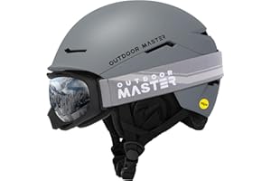 OutdoorMaster Ski Helmet Set,ELK MIPS Ski Helmet with OTG Ski Goggles - MIPS Snowboard Helmet Set for Men, Women & Youth