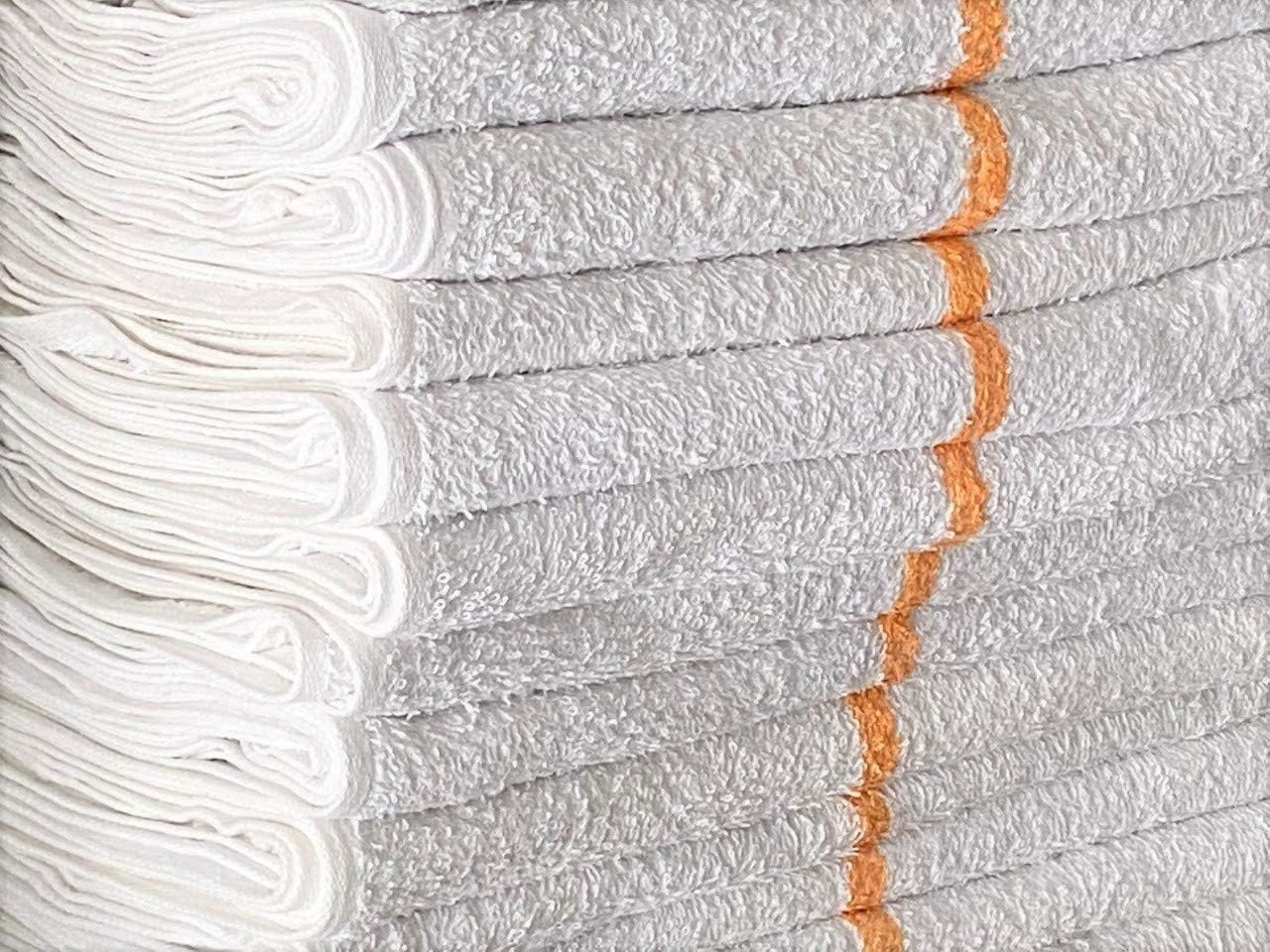 thumbnail image 2 of SupremePlus Premium Terry Bar Mop Towels – 100% Cotton, 16x19, White/Blue Stripe (24 Or 48 Pack) 2 of 5