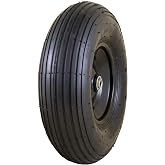 Marathon Replacement Wheelbarrow Wheel with Adapter Kit - 13-Inch - Fits Tire Size of 4-Inch x 6-Inch (3.50/2.50-8-Inch), (20296-M)