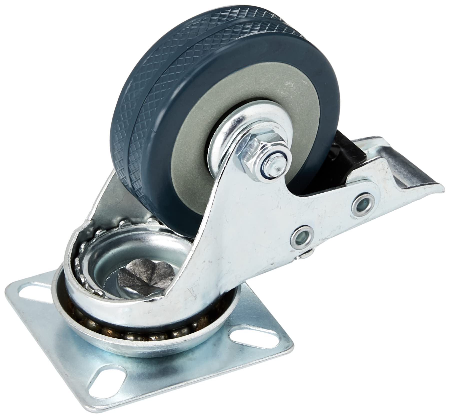 Fixman 413608 Braked Swivel Rubber Castor 50 mm 50 kg