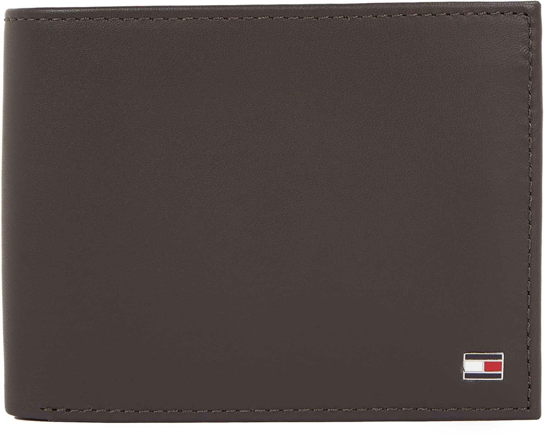 Tommy Hilfiger Men’s Eton Wallet with Coin Pocket, Brown (Brown), One Size