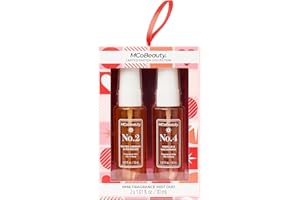 MCoBeauty - Mini Fragrance Mist Duo, No. 2 & No. 4, Limited Edition Travel-Size Body & Hair Perfume Sprays with Pistachio & Caramel Notes, Holiday Collection, Cruelty Free Fragrance Gift Set
