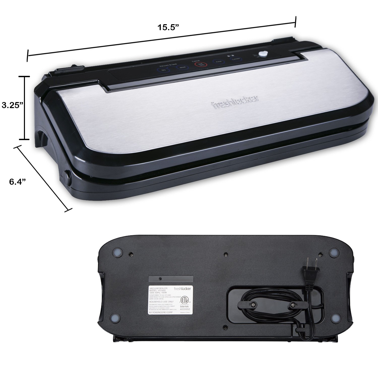 Freshlocker VS160S Vacuum Sealer Automatic Air Sealing System Sealer