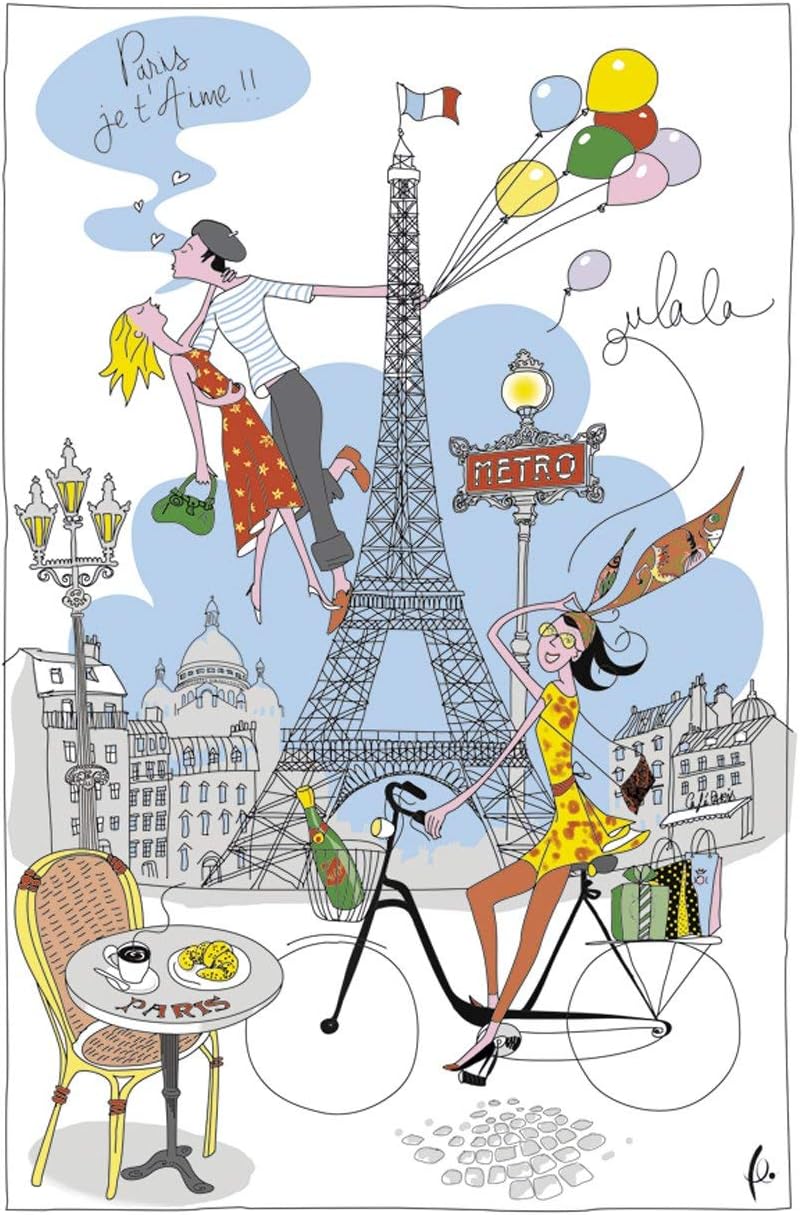 Torchons & Bouchons - La Parisienne Kitchen Towel - Multi Coloured