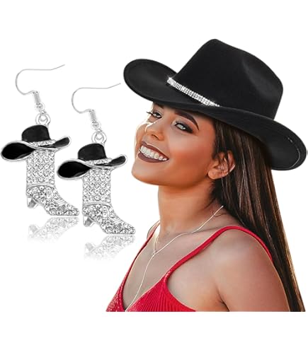 CRASPIRE 6 Styles Rhinestone Cowboy Hat Bands 15.3-20.2in  display picture 3