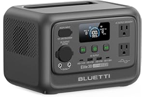 BLUETTI Elite 30 V2 Portable Power Station, 288Wh Solar Generator, 600W AC Outlets (Power Lifting 1500W), Fast Charging LiFePO4 Battery Backup for Camping, Road Trip, Outage (Solar Panel Optional)