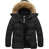 wantdo Women's Plus Size Winter Coats Quilted Thicken Puffer Jacket with Removable Hood