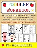 TODDLER WORKBOOK (75+ worksheets), Kids