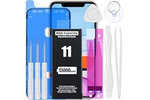 EMNT 13000mAh Battery for iPhone 11 (2024 New Version), (Model:A2111, A2221, A2223) High Capacity Than Others Replacement Battery with Complete Repair Tool Kit and Instructions