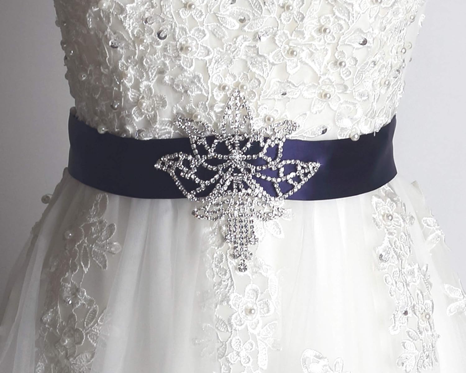 rhinestone sash for flower girl dress