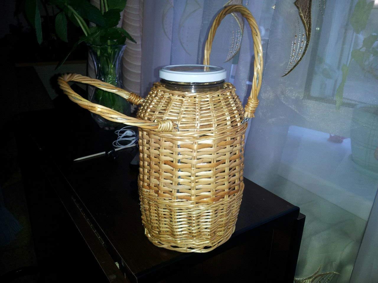 wicker bottle carrier