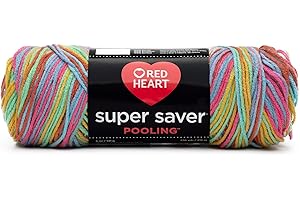 RED HEART Super Saver Yarn, Pooling - Papaya