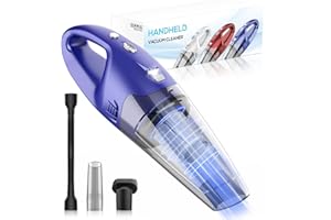 YOOHI Handheld Vacuum Cordless Rechargeable – 6000Pa Mini Hand Held Vacuum, LED Light, 20–25 Mins Runtime, USB Charging, 500ML Cup – Lightweight Small Vacuum Cleaner Cordless for Car/Office/Home