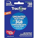 New Tracfone $30 Unlimited Talk, Text, 3GB Data - 30 Day Smartphone Plan