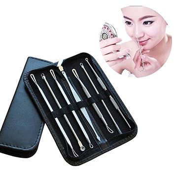 Amazon.com : LtrottedJ Blackhead Whitehead Facial Acne, Spot Pimple Remover Extractor Tool Kit : Beauty
