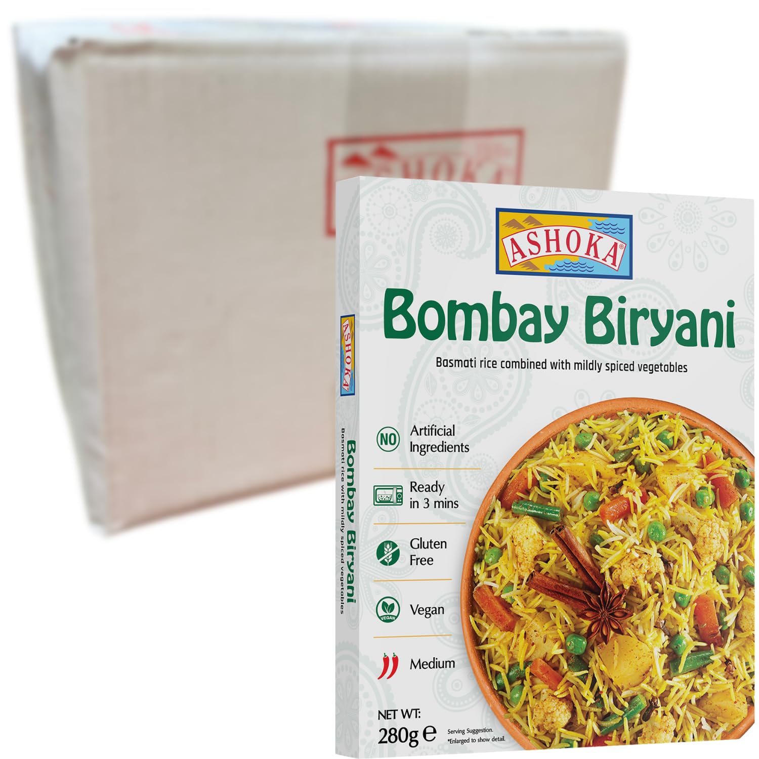 ASHOKA Instant Bombay Biryani, 280 g - Pack of 20