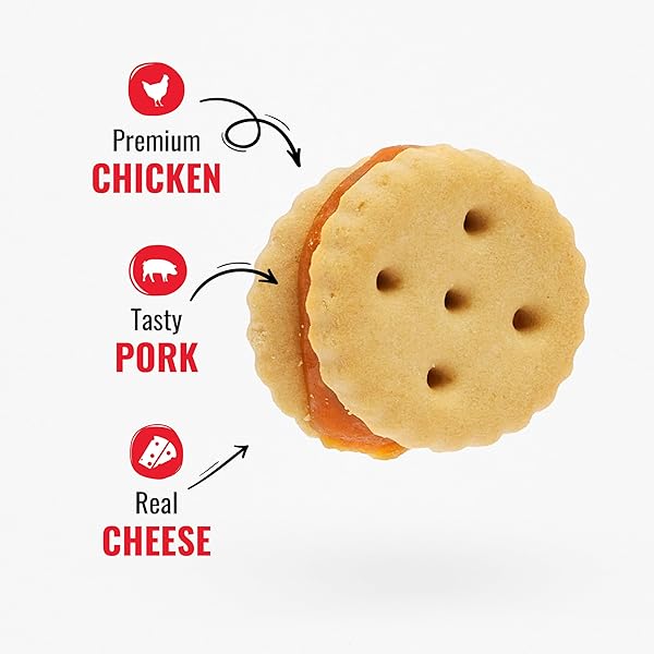GOOD ‘N’ TASTY TRIPLE FLAVOR STACKS WITH CHEESE, 9 OUNCES, BITE SIZED SNACKS FOR DOGS WITH PREMIUM CHICKEN AND REAL CHEESE