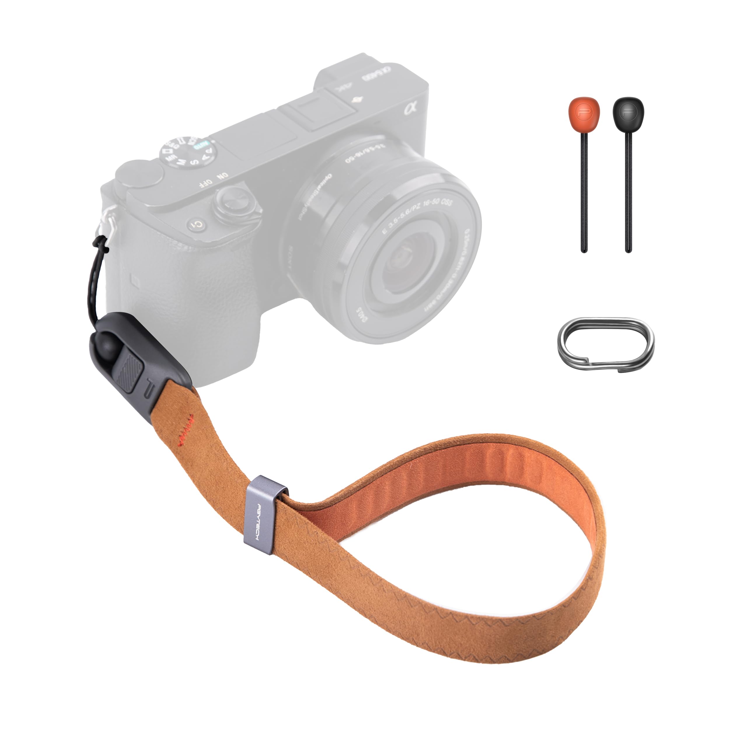 PGYTECH Camera Wrist Strap Air, Adjustable Quick Release Camera Hand Strap Compatible for DSLR or Mirrorless Camera, Earth Brown