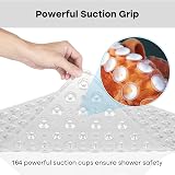 XIYUNTE Shower Mat Non Slip Anti Mould 53x53cm Clear view 3