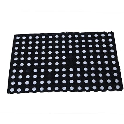 Kuber Industries PVC Thick Rubber Doormat, Black (Size : 60 cm x?42 cm x 1.5 cm)