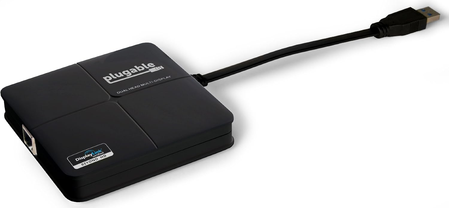 Plugable USB 3.0 Universal Mini Laptop Docking Station for Windows and Mac (Dual Video HDMI and DVI/VGA, Gigabit Ethernet) - Image 3
