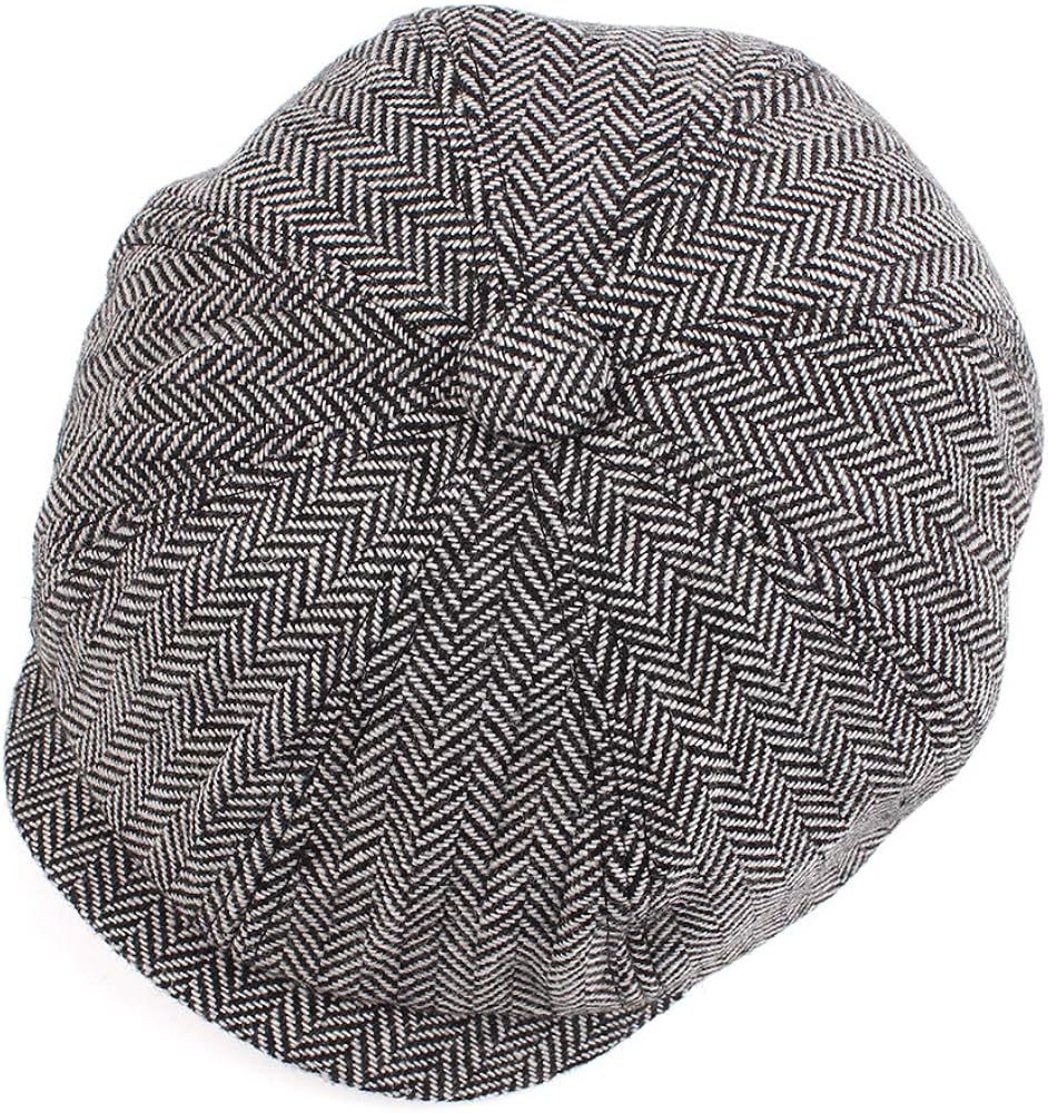 Pesaat Newsboy Caps for Toddler Boys Baby Kids Driver Cap Vintage Tweed Flat Pageboy Hats 2-5 Y (Black, 2-5 Years) - Image 4