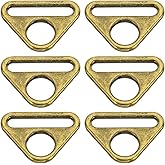PATIKIL Triangle Buckle Adjuster D Ring, Metal Triangle Buckles with Bar Swivel Clip for Purse Bag Straps Loop Dog Tag Clip