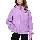 Arshiner Girls Zip Up Hoodies Teen Hooded Sweatshirts Fleece Jackets Kids Fall Fashion Outfits Winter Clothes