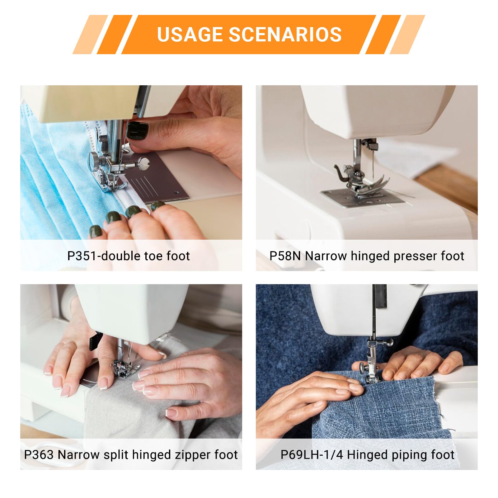 Sewing Presser Foot Set 25Pcs, Sewing Machine Presser Feet Kit Accessories for JUKI DDL-5550 8500 8700 9000 Industrial Professional Domestic Sewing Machine