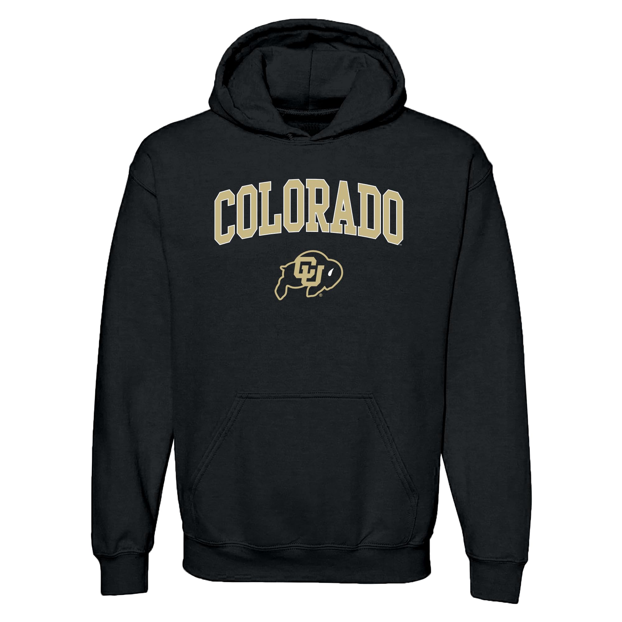 UGP Campus Apparel AH03 - University of Colorado Buffaloes Arch Logo Hoodie - Medium - Black Image
