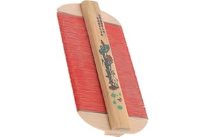 Fokmuaex 1pcs Double Sided Bamboo Wood Hair Comb for Thick Hair, Fine Tooth Anti Dandruff Massage Scalp Comb, Natural Wooden 