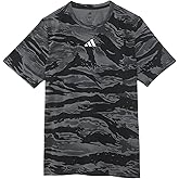 Adidas Boys Short Sleeve Cotton Camo Print T-Shirt