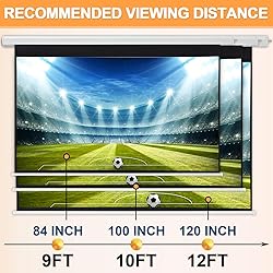 YODOLLA 120 inch Projector Screen Motorized,4:3 HD