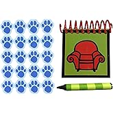 Handcrafted Handy Dandy inspired Notebook with 120 clue stickers and 1 black crayon "STEVE"