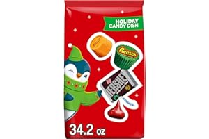 HERSHEY'S, REESE'S and ROLO Assorted Chocolate Flavored, Christmas Candy Bulk Bag, 34.2 oz