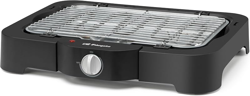 BCT 5000 Barbacoa Eléctrica, Acero Inoxidable, 2300W, 51,2 x 33 x 13,6 cm, Regulador de Temperatura, Rejilla Extraíble