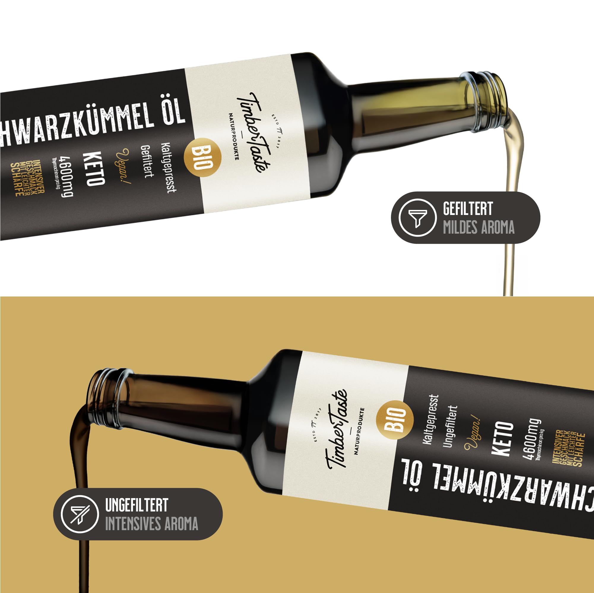Nigella Schwarzkümmelöl Bio kaltgepresst 250ml – Ägyptisches Schwarzkümmel Öl Black Seed Oil - Schonend gefiltert - Angenehm milder Geschmack - Aus deutscher Ölmanufaktur 3